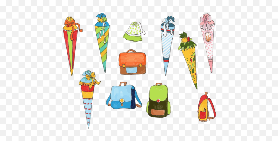 Forskjellige Vesker - Schultüte Free Vector Emoji,Emoji Ice Cream