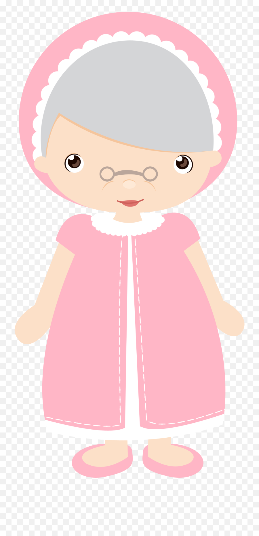 Clipart Grandmother Little Red Riding Hood - Grandma Red Riding Hood Cartoon Emoji,Granny Emoji