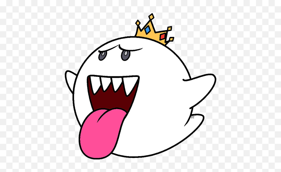 Super Mario Bros Clip Art Cartoon Clip Art - King Boo Mario Emoji,Boo Boo Emoji