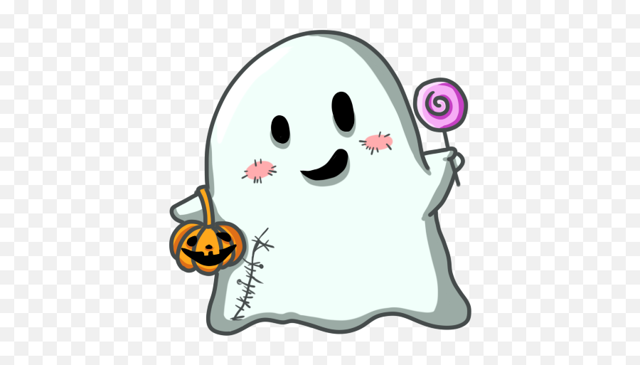 Ghost Emoji Png - Cute Halloween Emojis Discord,Ghost Emoji