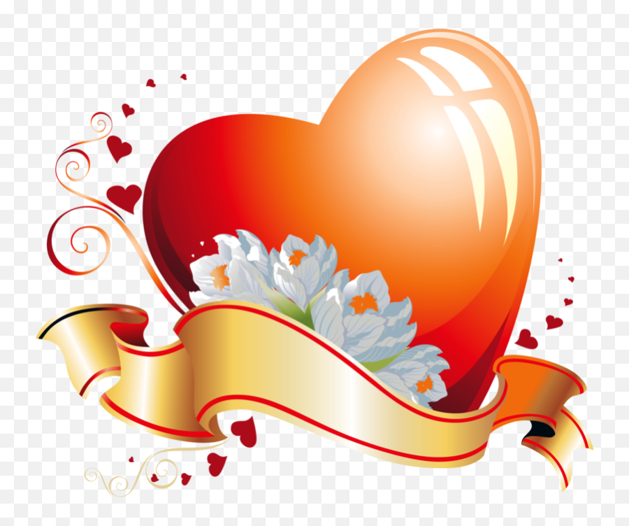 Hearts Clipart Orange - Heart Png Orange Emoji,Orange Heart Emoji