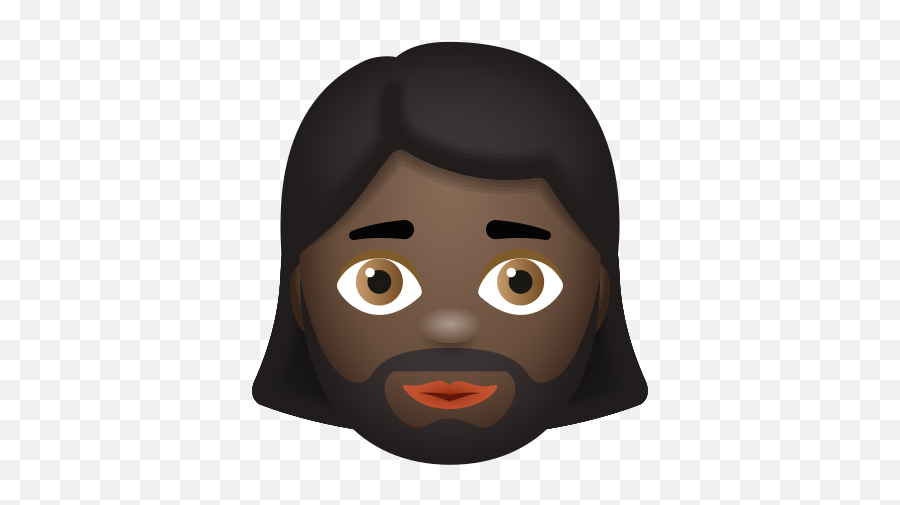 Woman With Beard Dark Skin Tone Icon - For Adult Emoji,Beard Emoji