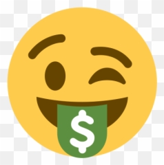 Emoji Remix Wink Money mouth face - Happy