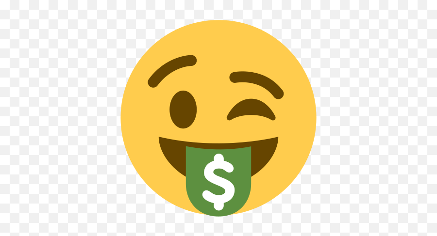 Emoji Remix Wink Money Mouth Face - Happy,Money Emoji Png