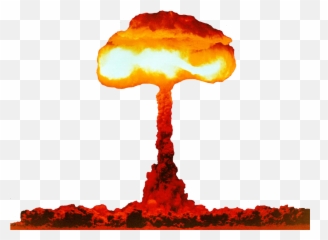 Nuclear Explosion War Ww3 Test Nuclearbomb Mushroom - Nuke Transparent Emoji