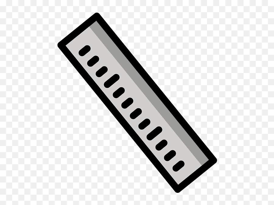 Straight Ruler Emoji Clipart - Straight Objects,Ruler Emoji