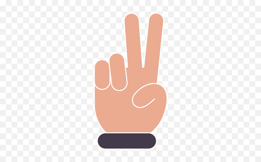 Peace Fingers Hand With Stroke - Emoji De 3 Dedos,Peace Fingers Emoji