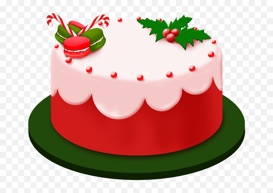 Cake Christmas Red - Cake Emoji,Facebook Cake Emoji