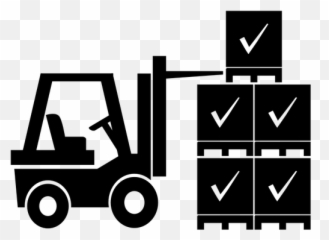 Forklift Silhouette Vector Image - Warehouse Black And White Png Emoji,Pickup Truck Emoji