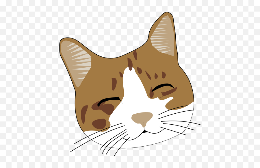 Vector De La Imagen De La Sonriente Cabeza Gato Marrón - Cat Head Clipart Png Emoji,Kitty Emoji