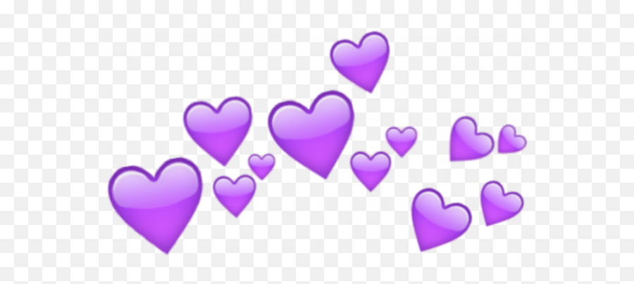 Purple Heart Emoji Transparent Background - Purple Heart Crown Transparent,Purple Emojis