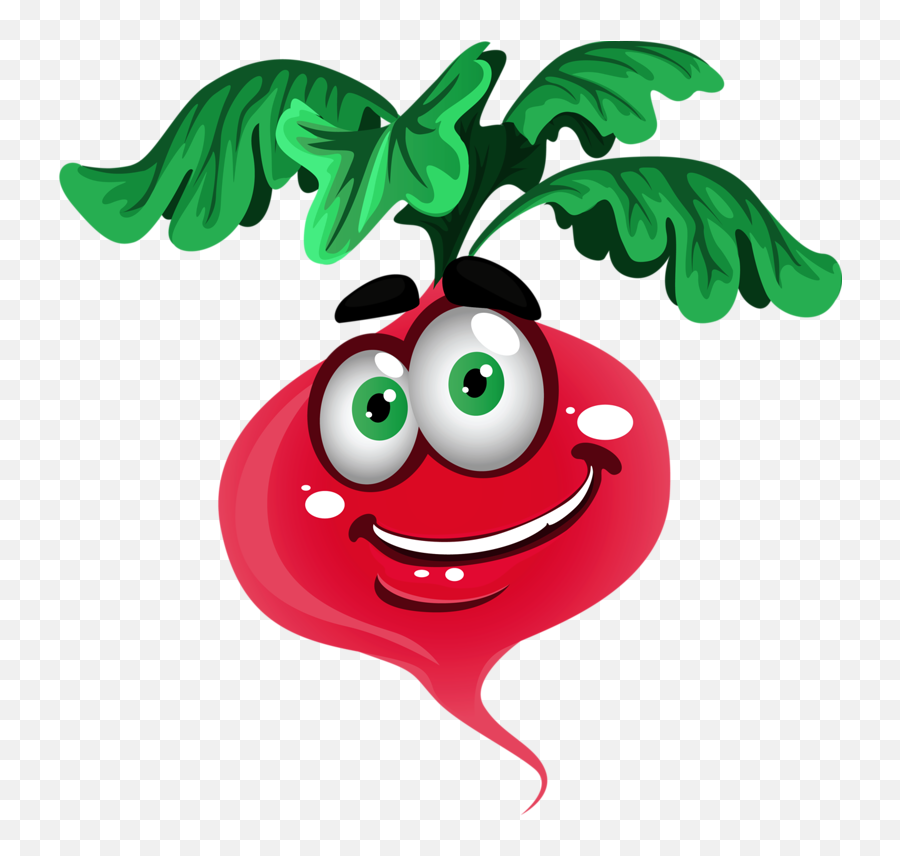 Rabanete Smiley Alphabet Clipart - Cartoon Vegetables Without Eyes Emoji,Emoji Creations