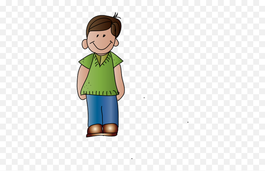 Vector Drawing Of Diligent Smiling Boy - Animasi Anak Laki Laki Emoji,Emotion Keyboard
