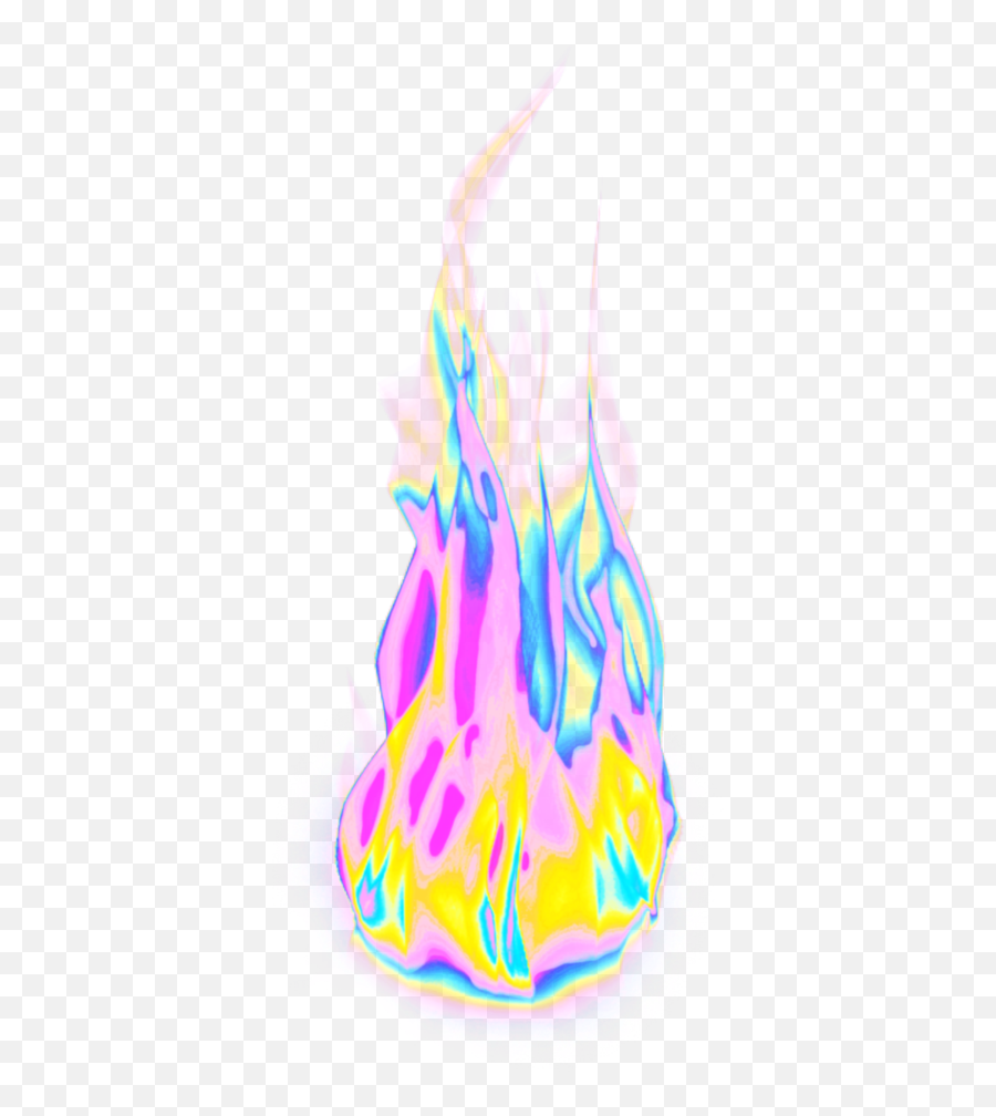 Fire Flames Aesthetic Color Dream Emoji Glitter Glitch - Vaporwave Fire Emoji Transparent,Dream Emoji