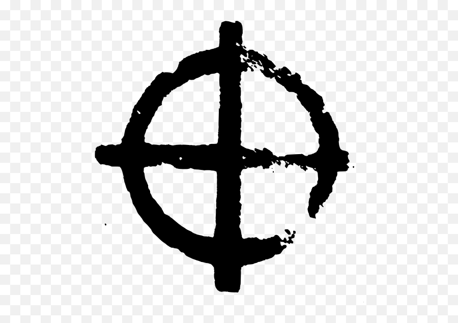 Vector Image Of Cross And Circle Modern Ornament - Symbol Tattoo Png Emoji,Turtle Emoji
