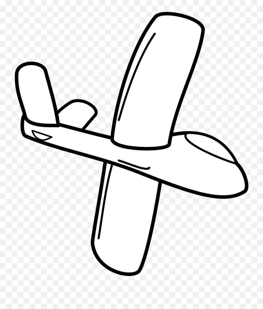 Glider Plane Sailplane Free Vector - Avião Desenho Fundo Preto Emoji,Plane Paper Emoji