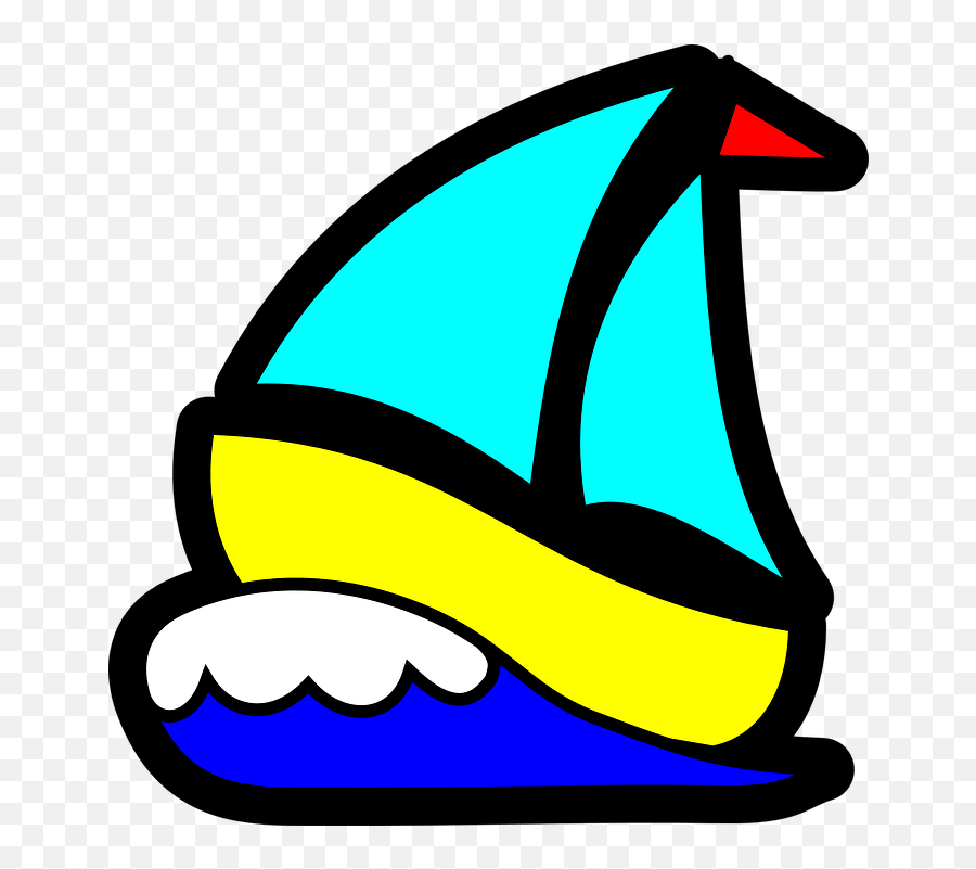Olas Gráficos Vectoriales - Sail Boat Clip Art Emoji,Surf Emoticon