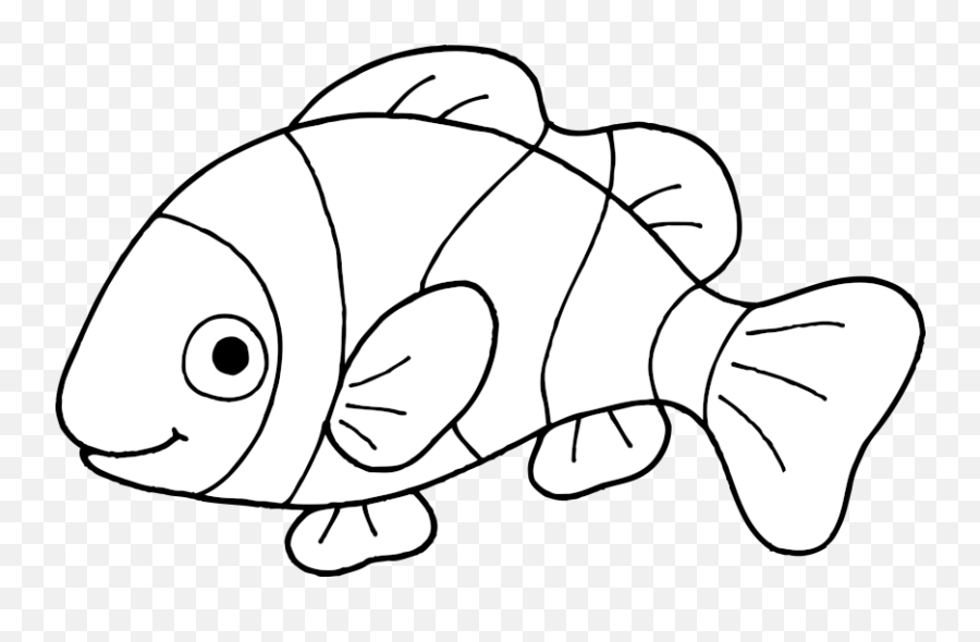 White Fish Black And White Clipart - Fish Clipart Black And White Emoji,Flag Fish Fries Emoji