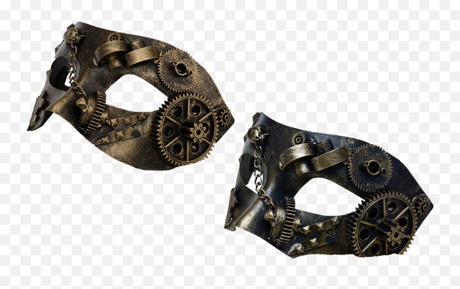 Mask Steampunk Metal Metal Mask Gears - Mask Emoji,Mardi Gras Emoji