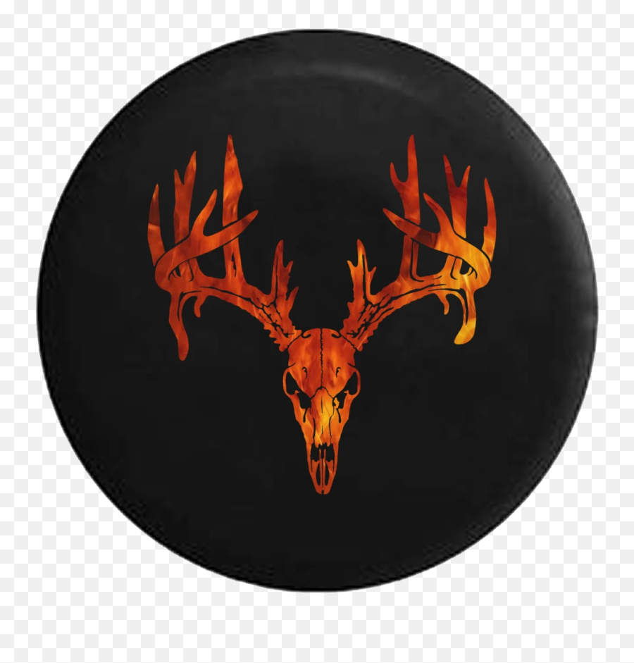 Products - Deer Skull Flames Emoji,Buck Deer Emoji