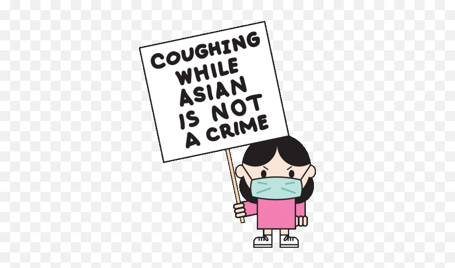 Top Asian Racism Stickers For Android U0026 Ios Gfycat - Coughing Cartoon Corona Virus Gif Emoji,Asian Emoji