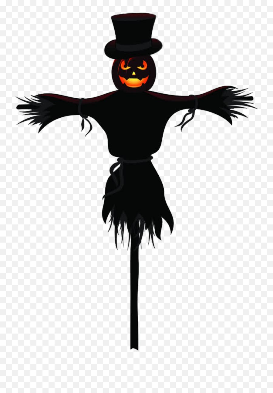 Trending Scarecrows Stickers - Outline Scarecrow Clipart Black And White Emoji,Scarecrow Emoji