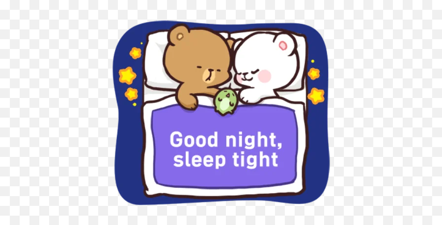 Milk U0026 Mocha Everyday Telegram Stickers - Milk And Mocha Sleeping Emoji,Goodnight Emoji Art