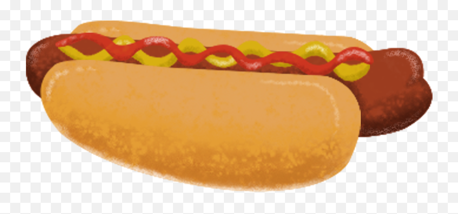 Hot Dog Hand Drawn Cute Cartoon Png And - Dodger Dog Emoji,Corn Dog Emoji