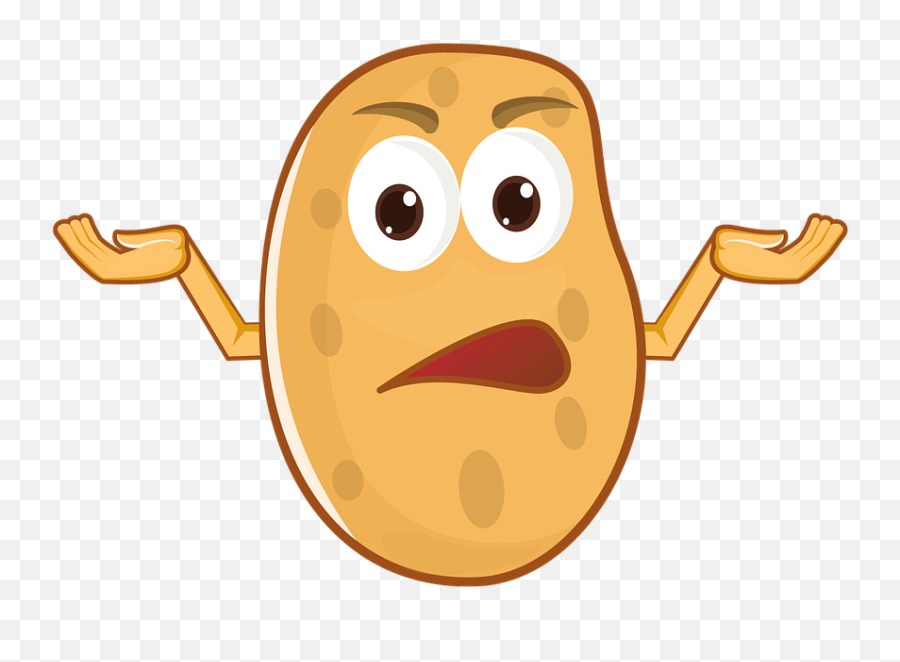 Cartoon Potato Character Comic Food - Animated Potato Transparent Emoji,Pig Emoticon