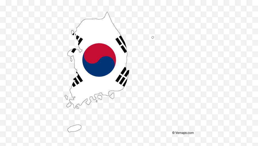 Flag Map Of South Korea - South Korea Map Flag Png Emoji,Scottish Flag Emoji