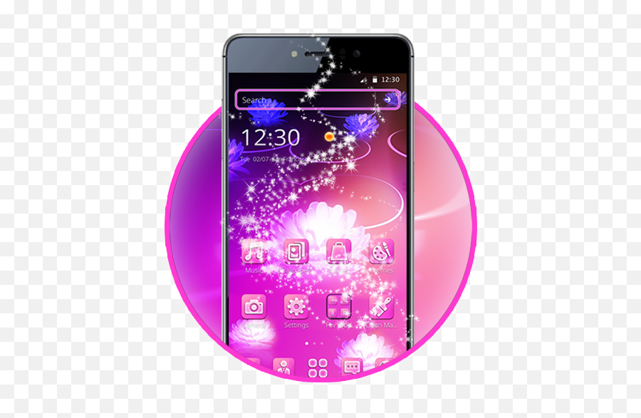 Charismatic Neon Flowers - Iphone Emoji,Lily Flower Emoji