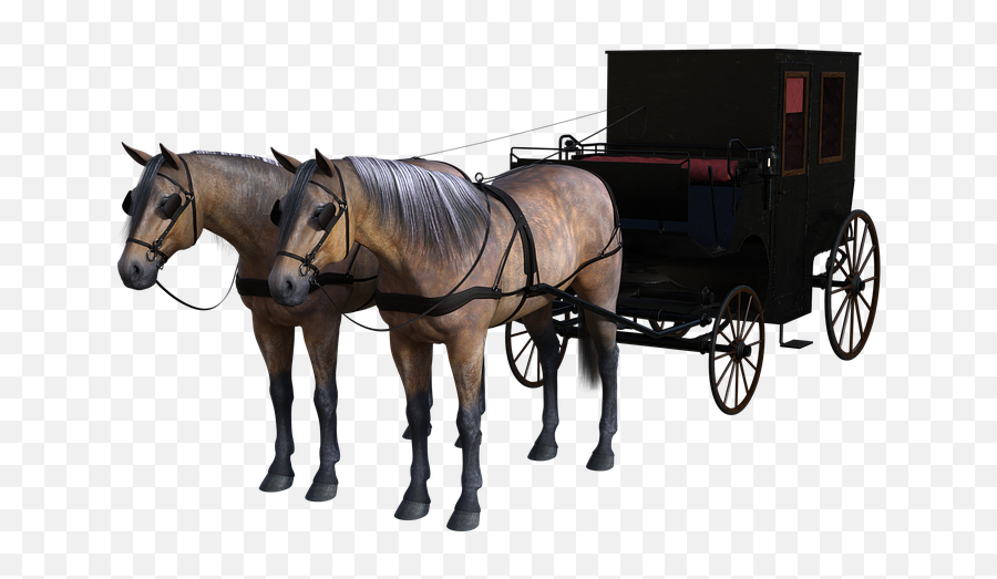 Carriage Horse Drawn - Horse Carriage Transparent Background Emoji,Hand Horse Horse Emoji