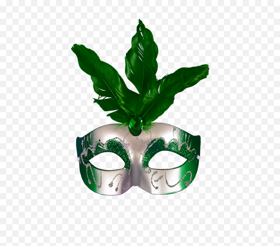 Mask Green Carnival - Clip Art Masquerade Masks Transparent Background Emoji,Mardi Gras Emojis