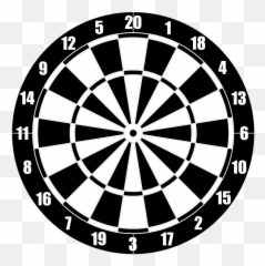 Target Darts Sport Machine The - Board Black And White Emoji