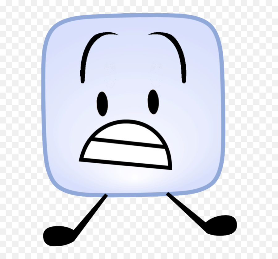 Bfb Ice Intro Pose Assets By - Character Ice Cube Cartoon Emoji,Ice Emoticon