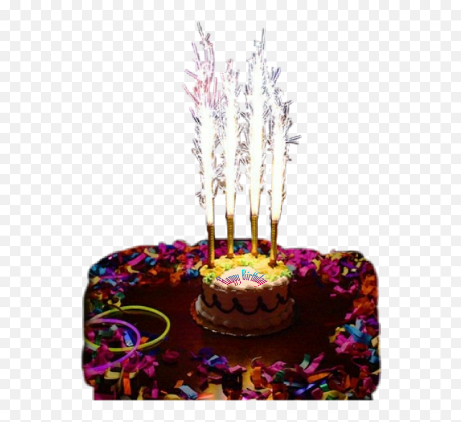 Happy Birthday Cake Decorations Torch - Anniversary Cakes With Candles Emoji,Happy Birthday Emoji Cake