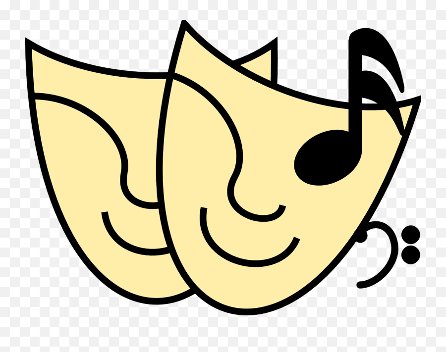 Theatre Sock And Buskin Tragedy Comedy - Musical Theatre Clip Art Emoji,Drama Masks Emoji