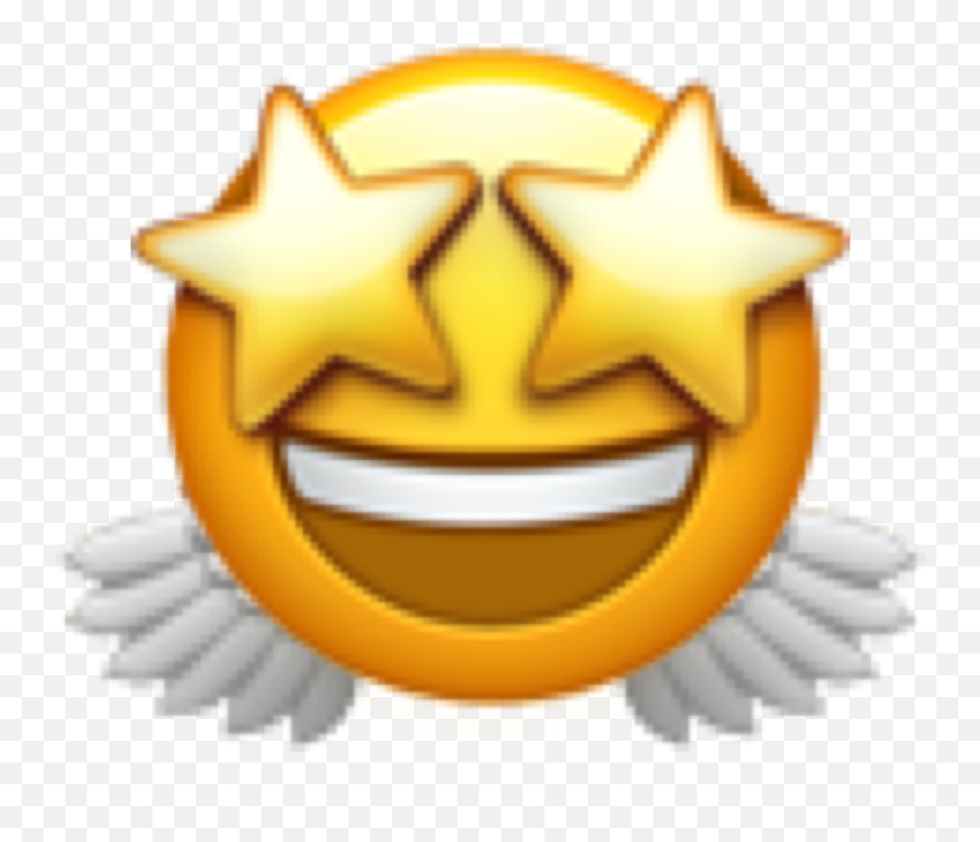 Angel Wings Emoji Aesthetic - Emoji Happy Face Transparent,Angel Wings Emoji