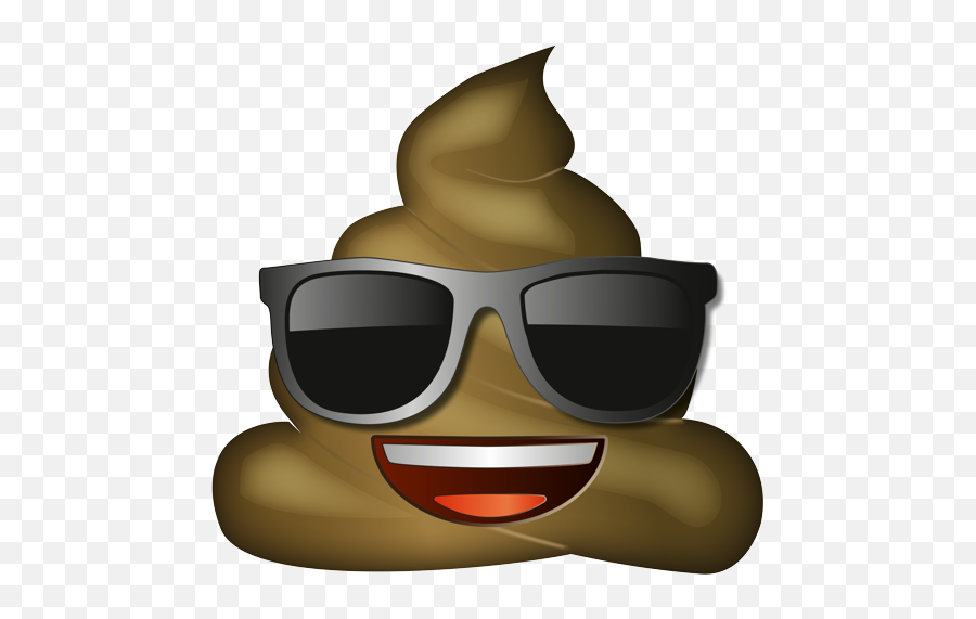 Emoji - Poop Emoji With Mustache,Cool Glasses Emoji