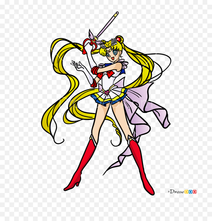 How To Draw Sailor Moon Anime Girls - Illustration Emoji,Sailor Moon Emoji