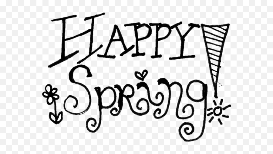 Free Happy Spring Cliparts Download Free Clip Art Free - Spring Clip Art Black And White Emoji,Spring Break Emoji