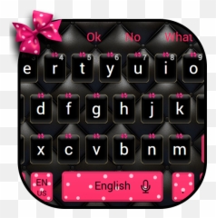 Beautiful Pink Bowknot Keyboard Theme - Apps Download Emoji