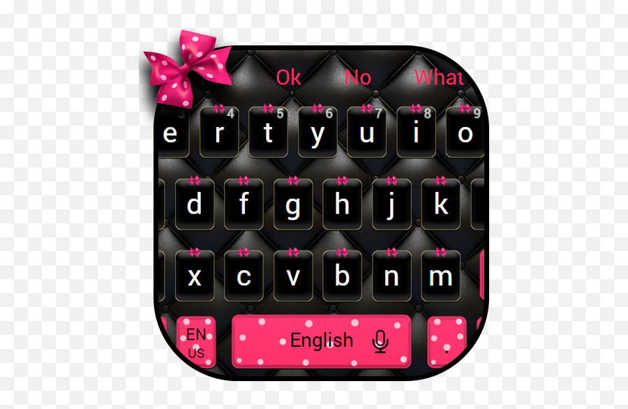 Beautiful Pink Bowknot Keyboard Theme - Beautiful Keyboard Apps Download Emoji,Teclado Con Emoticonos