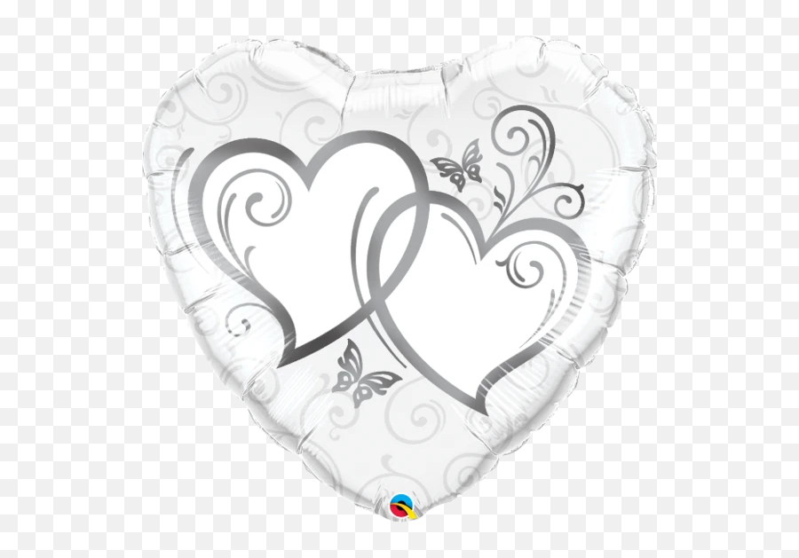 Single Foil Balloons U2013 Page 9 U2013 Funtastic Balloon Creations - Beautiful Silver Hearts Emoji,Heart Emoji Balloons