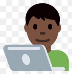 Man Technologist Emoji With Dark Skin - Dr Upendra De Silva,Cd Man Emoji