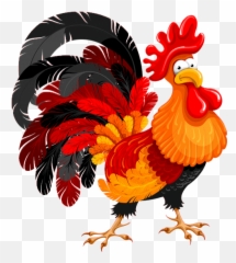 Red Rooster Stickers For Android Ios - Rooster Cartoon Gif Transparent Emoji,Rooster Emoticon