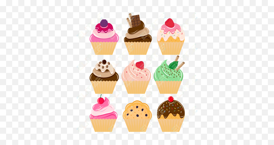 Adesivos - Cupcake Emoji,Muffin Emoji