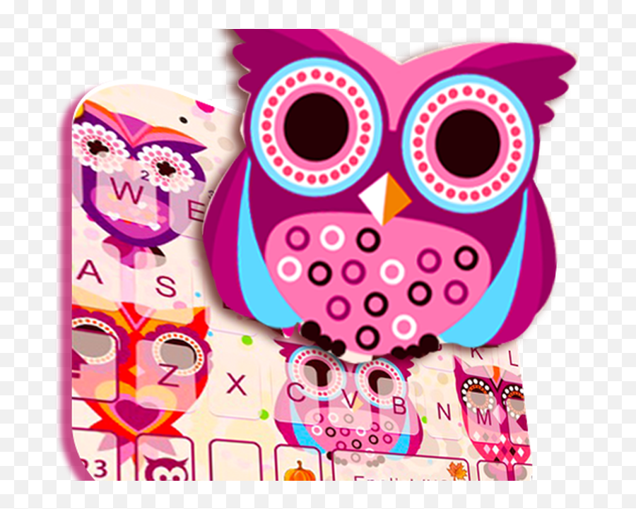 Cute Owls Emoji Keyboard Theme Android - Girly,Cute Emoji Keyboard