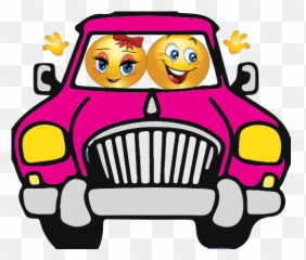 Smiley Car Emoticon - Emoji Driving A
