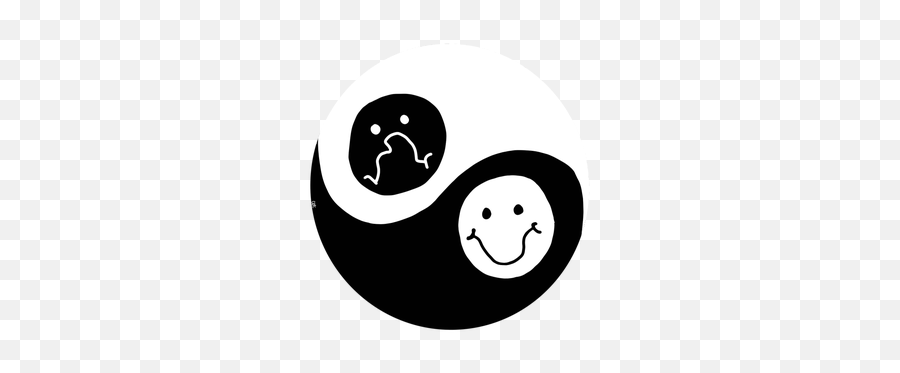 Yin Yang Sticker - Smiley Emoji,Yin Yang Emoji